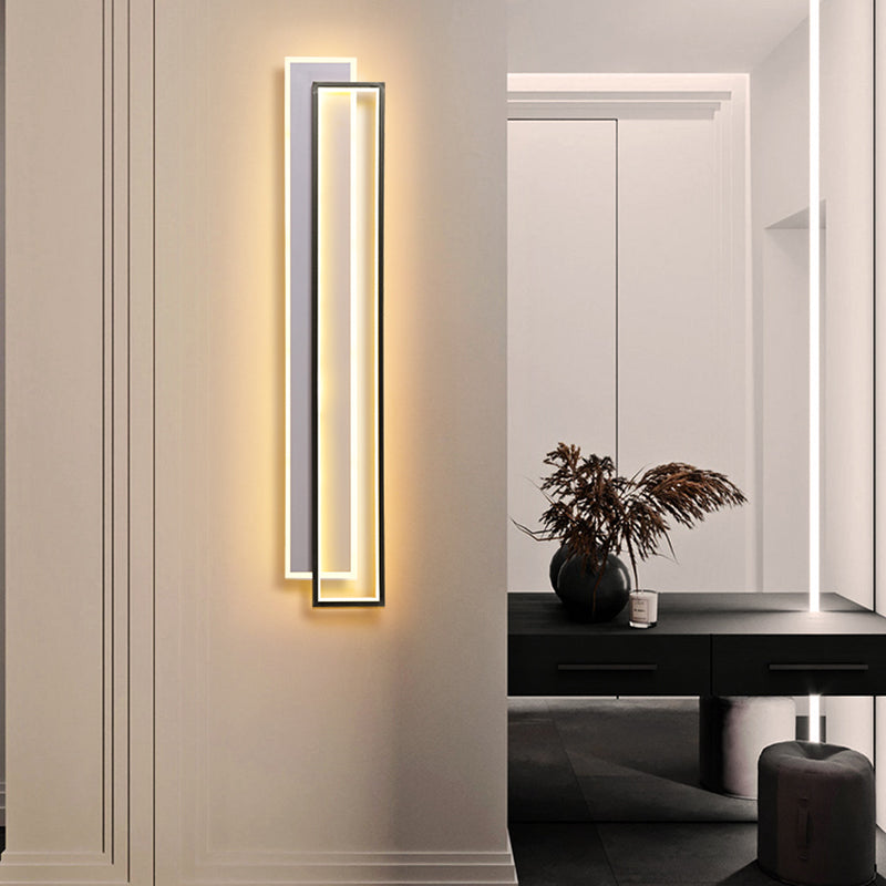 Metal Square Shape Wall Mount Lighting Modern Style 2-Lights Wall Mounted Light Fixture