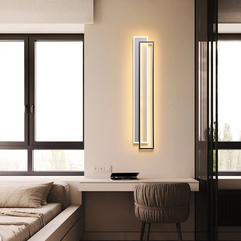 Metal Square Shape Wall Mount Lighting Modern Style 2-Lights Wall Mounted Light Fixture