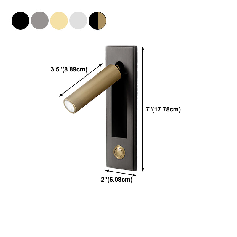 Mur de style moderne Metal Metal 1 Éclairage mural léger pour la lecture