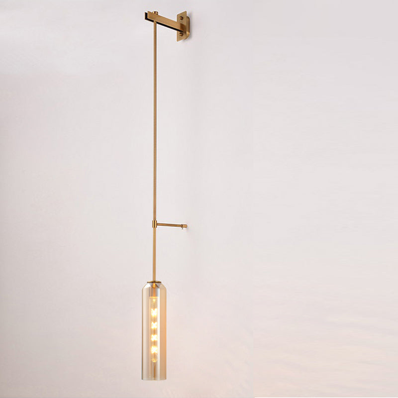 Moderne Wandhalterung Licht 1 Licht Wandleuchte mit Glasschatten für Schlafzimmer