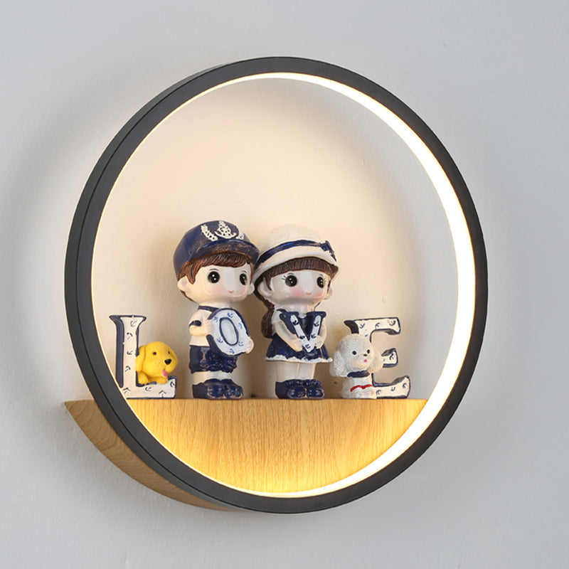 1 Éclairage mural de style cercle léger de style moderne pour le salon