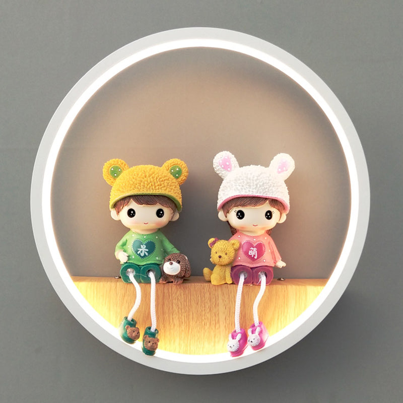 1 Éclairage mural de style cercle léger de style moderne pour le salon