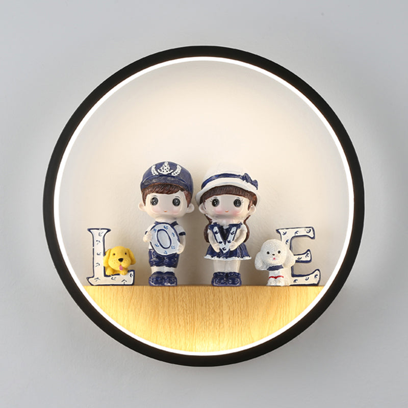 1 Éclairage mural de style cercle léger de style moderne pour le salon