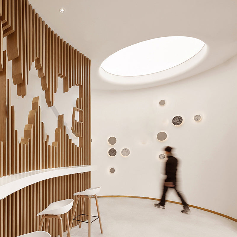 1-Light Stone Wall Sconce Modern Simple Wall Mount Lamp for Dining Room