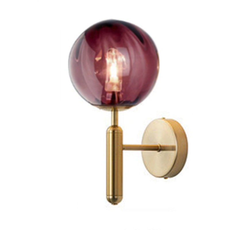Lumière de boue en verre moderne Lumière Sconte Créative Creative Wall Lightture pour chambre à coucher