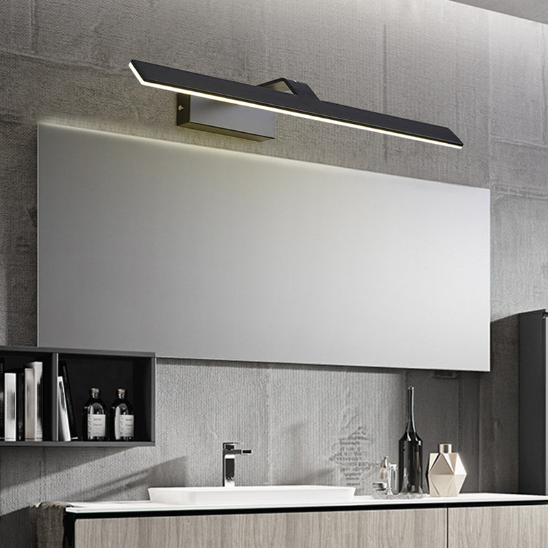Illuminazione a parete lineare, moderno illuminazione da parete in metallo a LED con ombra acrilica