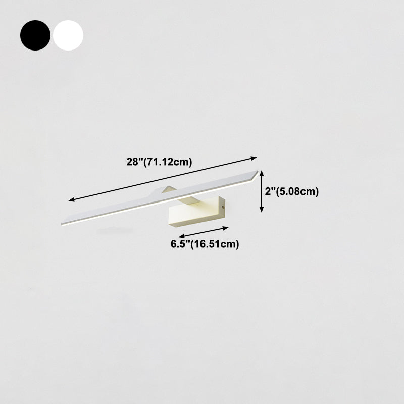 Illuminazione a parete lineare, moderno illuminazione da parete in metallo a LED con ombra acrilica