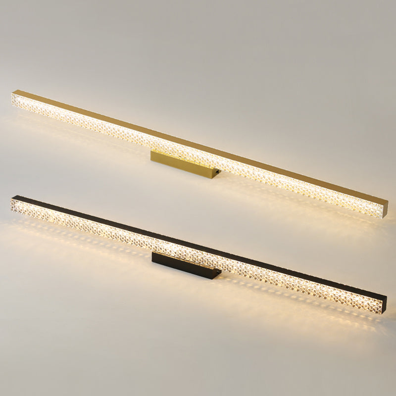 Stile minimalista Iron Vanity Mirror Light Geometry Rettangolo LED Vanity Lampada per camera da letto