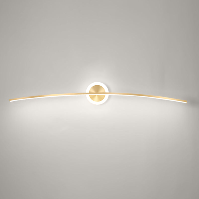 Linear Shape Wall Lighting Modern Style Metal 2 Light Sconce Light for Shower Room