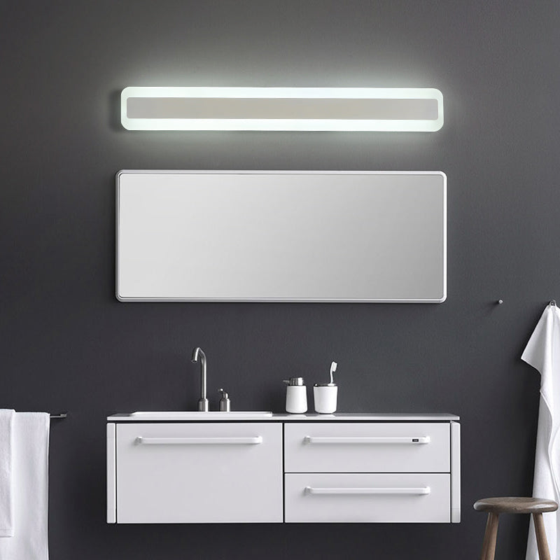 Strip Shape Wall Light Modern Style Metal 1 Light Sconce Light for Shower Room