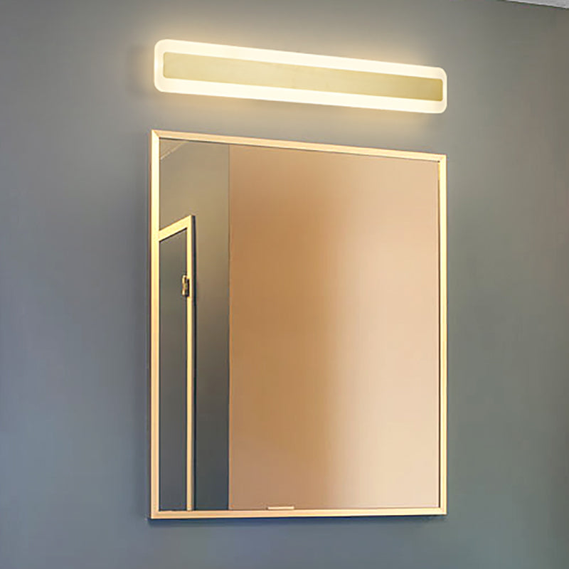 Strip Shape Wall Light Modern Style Metal 1 Light Sconce Light for Shower Room