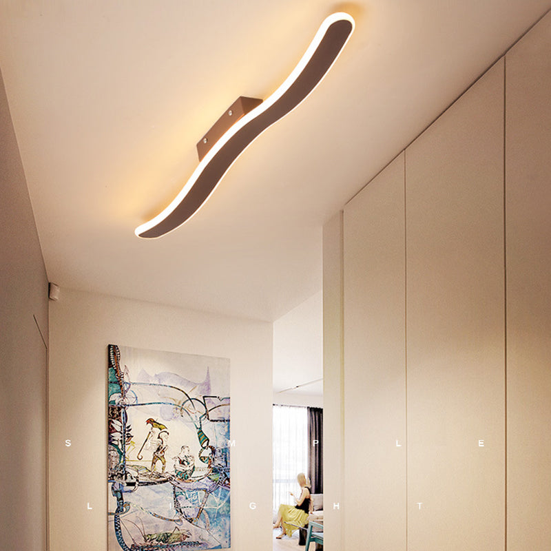 Luce a parete a forma lineare Metal in stile moderno 1 luce di applique per doccia