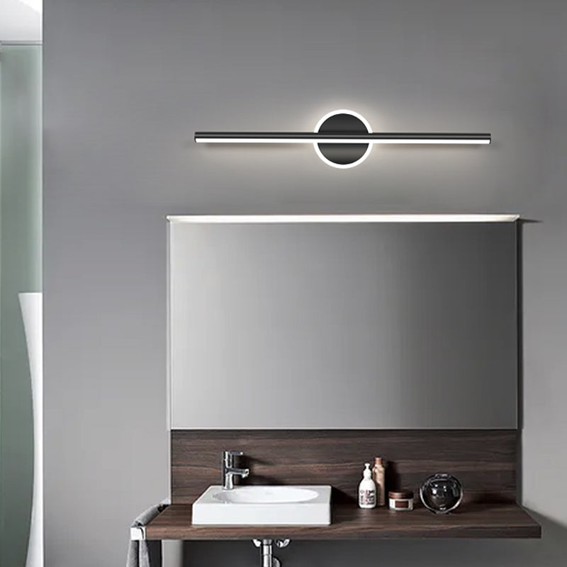 Style moderne de forme linéaire applique en métal métal 2 lumineux légers lumière pour salle de bain