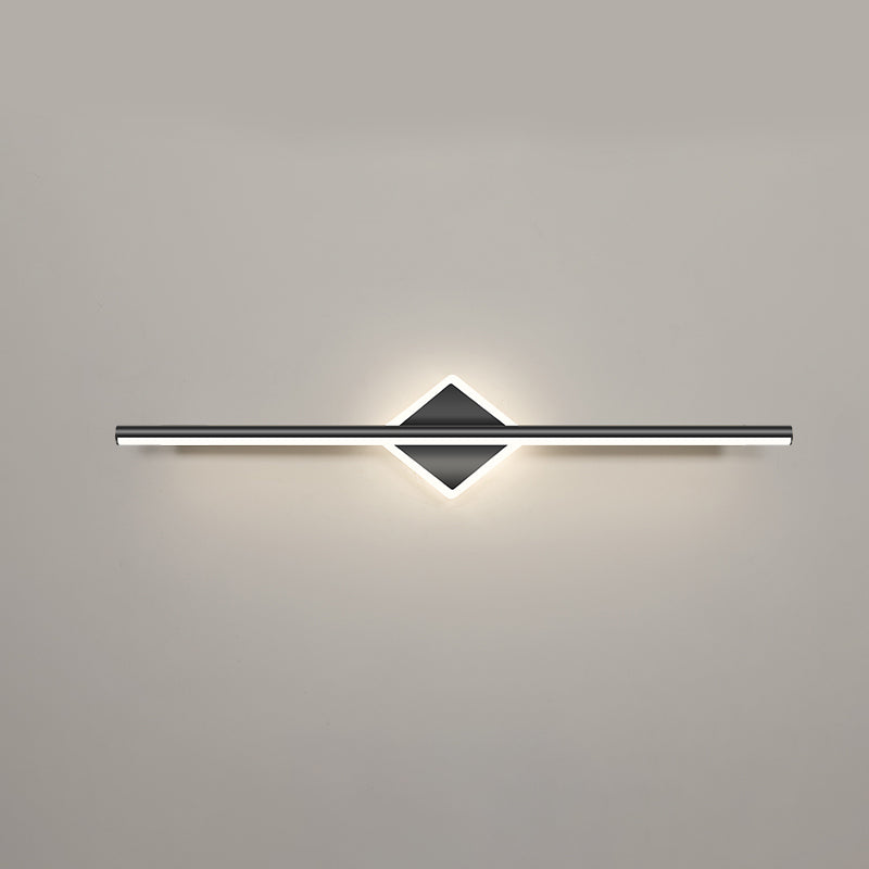 Moderne stijl lineaire vorm muur sconce metaal 2 lichte sconce licht voor badkamer