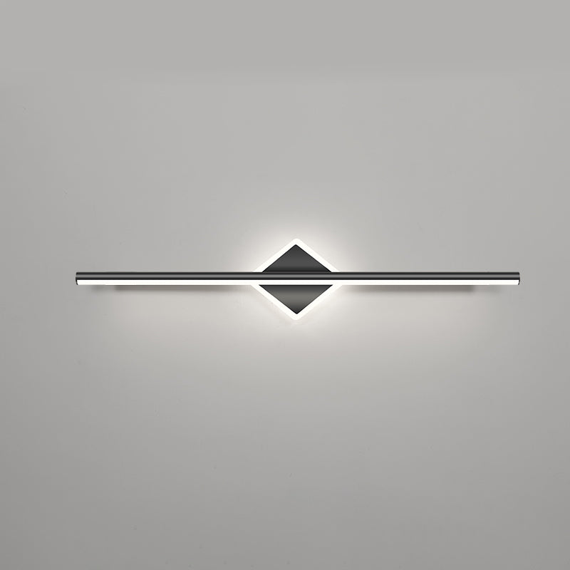 Style moderne de forme linéaire applique en métal métal 2 lumineux légers lumière pour salle de bain