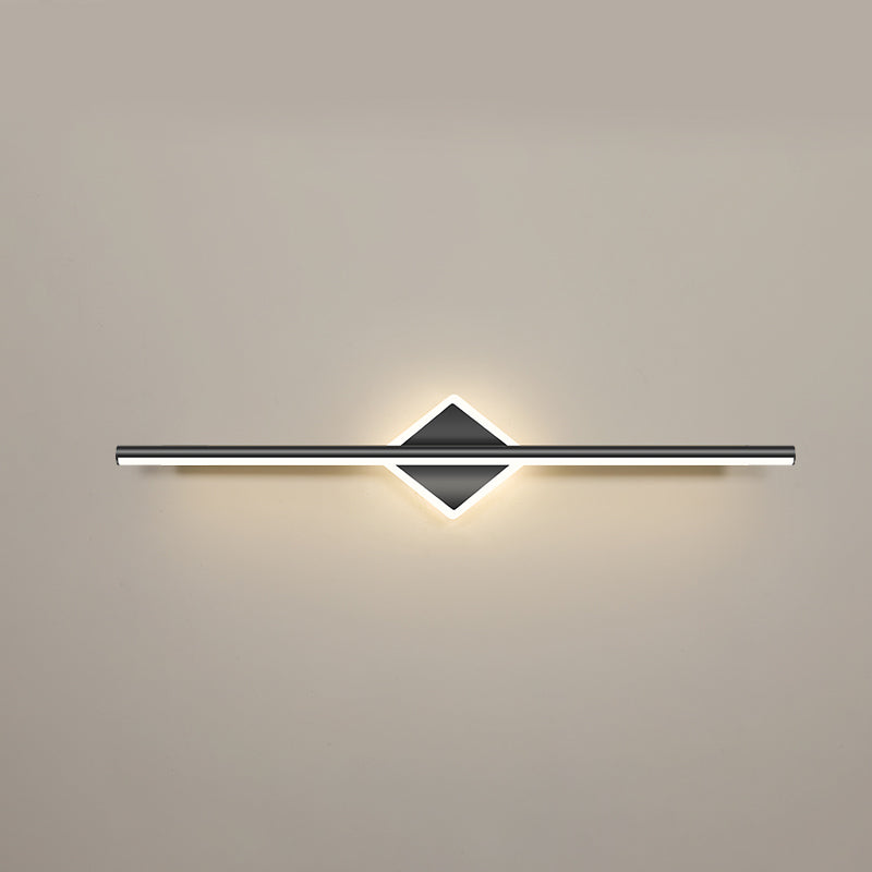 Style moderne de forme linéaire applique en métal métal 2 lumineux légers lumière pour salle de bain