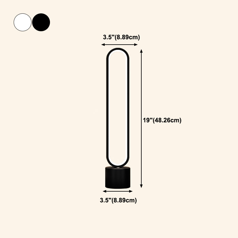 1 Éclairage de table linéaire léger Éclairage de table en métal de style moderne pour le chevet