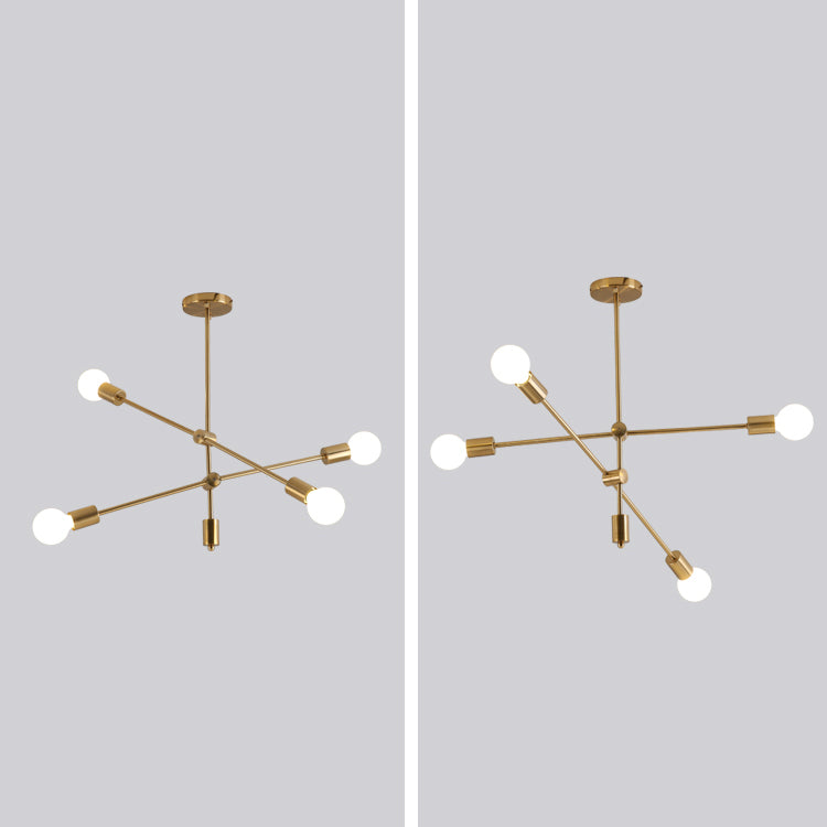 Postmoderne stijl kroonluchter verlichtingsarmatuur blootgesteld lamp metaal hanger licht