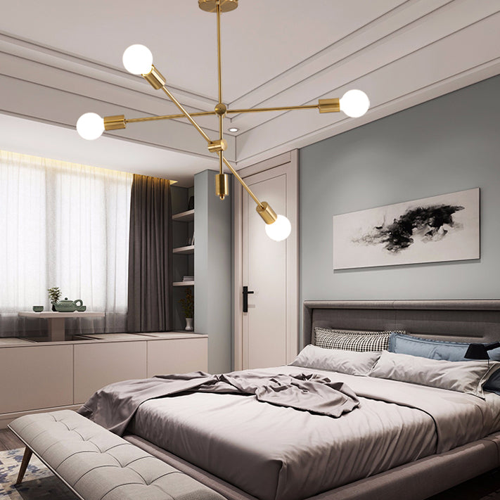 Postmoderne stijl kroonluchter verlichtingsarmatuur blootgesteld lamp metaal hanger licht