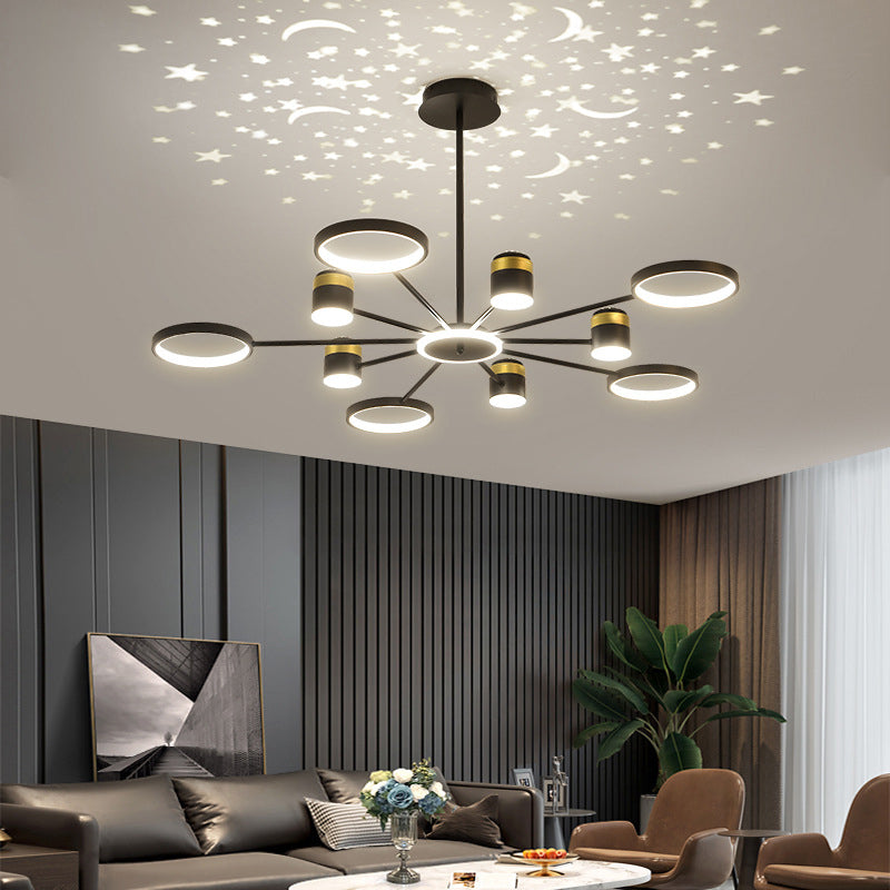 Multi Light uniek hangende kroonluchter moderne stijl metalen hangende lamp voor slaapkamer