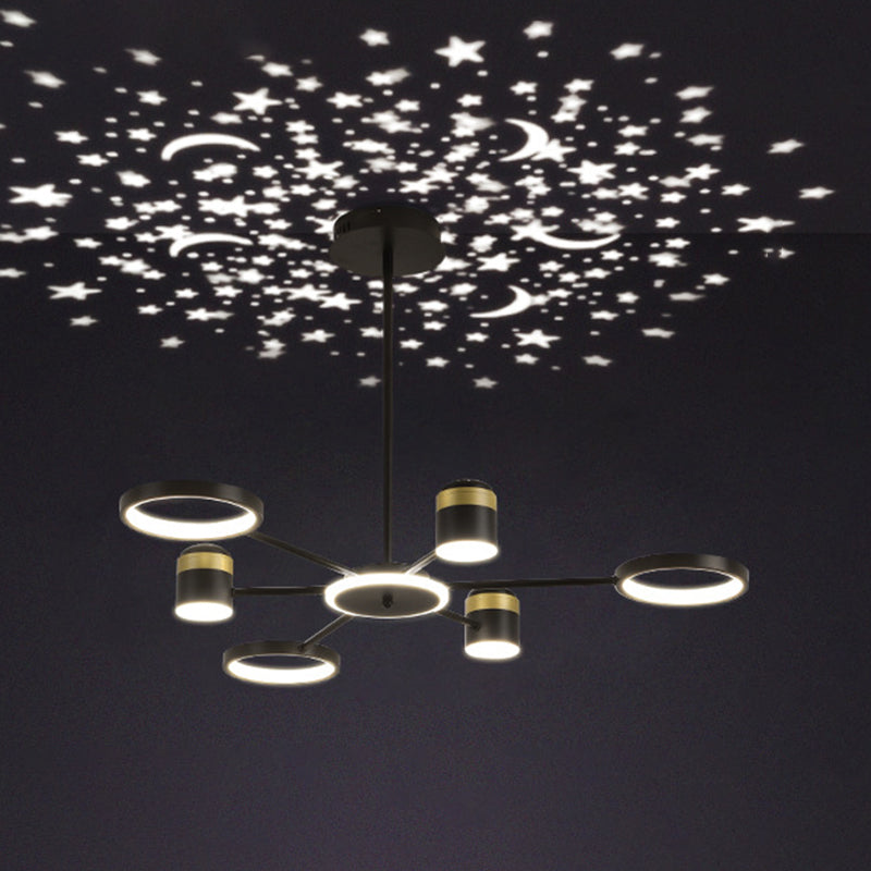 Multi Light uniek hangende kroonluchter moderne stijl metalen hangende lamp voor slaapkamer