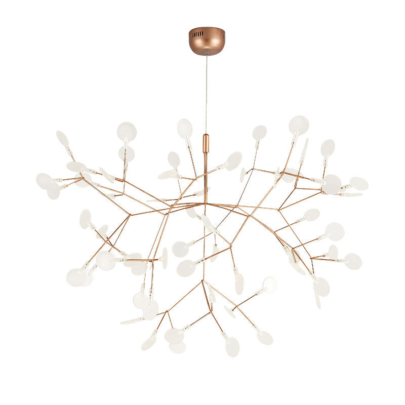 Metallzweig Anhänger Beleuchtung moderner Stil Multi -Leuchten hängende Lampe in Weiß
