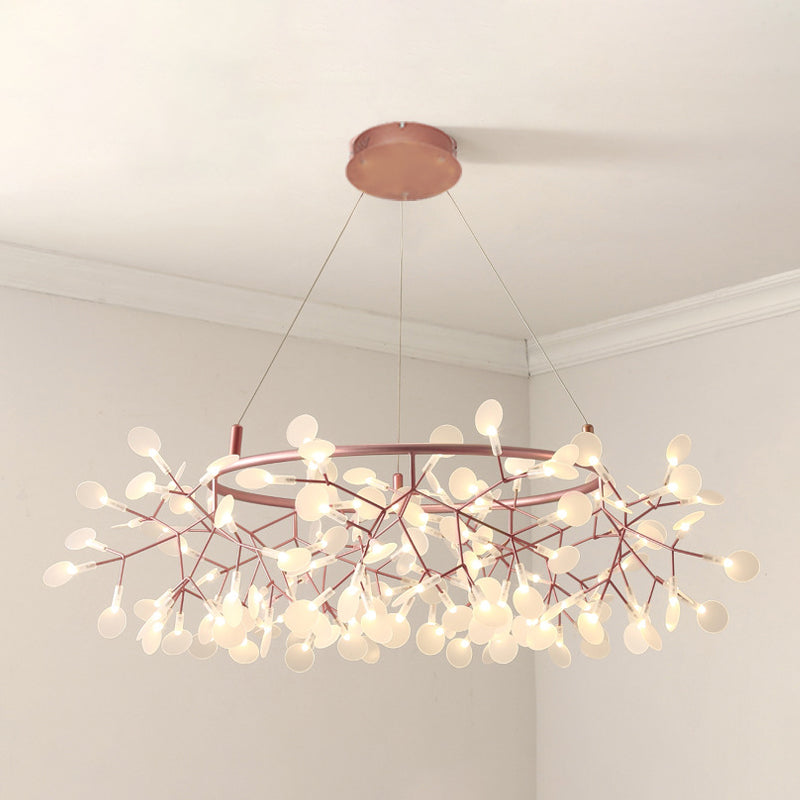 Metallzweig Anhänger Beleuchtung moderner Stil Multi -Leuchten hängende Lampe in Weiß
