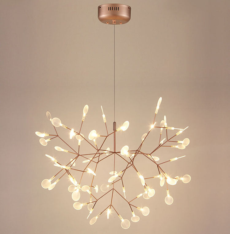 Metallzweig Anhänger Beleuchtung moderner Stil Multi -Leuchten hängende Lampe in Weiß