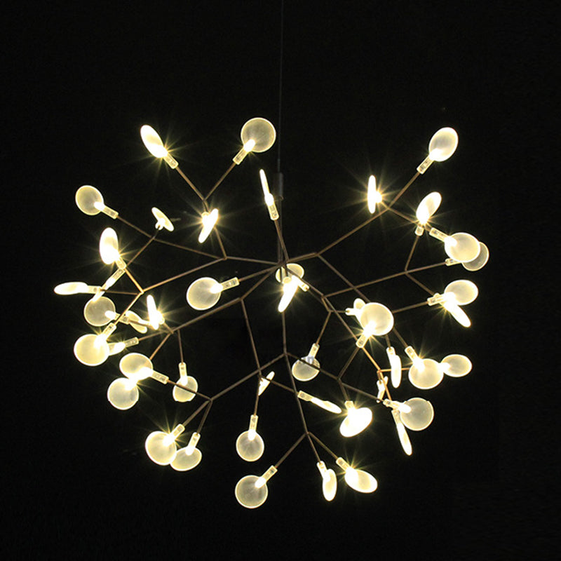 Metallzweig Anhänger Beleuchtung moderner Stil Multi -Leuchten hängende Lampe in Weiß