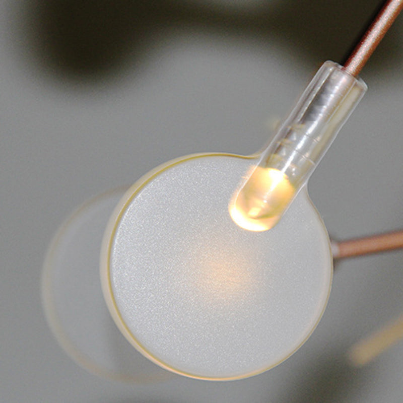 Metallzweig Anhänger Beleuchtung moderner Stil Multi -Leuchten hängende Lampe in Weiß