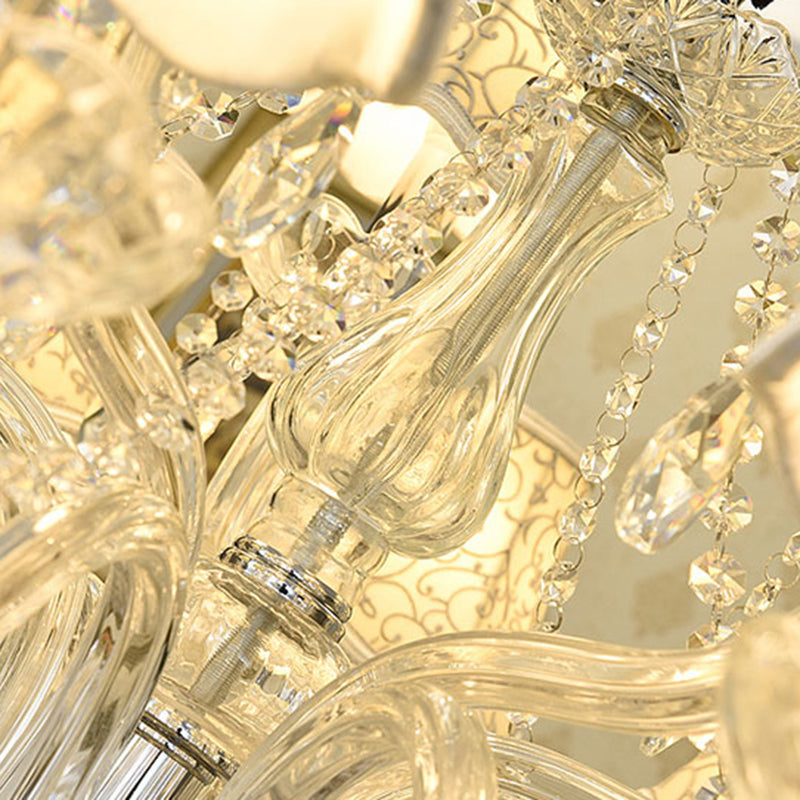 Forme de bougie cristalline Plafonner légère style européen multiculture de la lumière suspendue