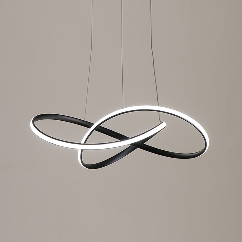 Moderne spiraalvorm Kroonluchter licht metaal 1 licht kroonluchter verlichtingsarmatuur