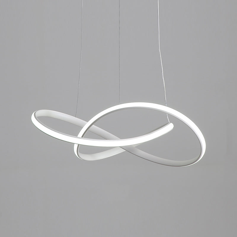 Moderne spiraalvorm Kroonluchter licht metaal 1 licht kroonluchter verlichtingsarmatuur