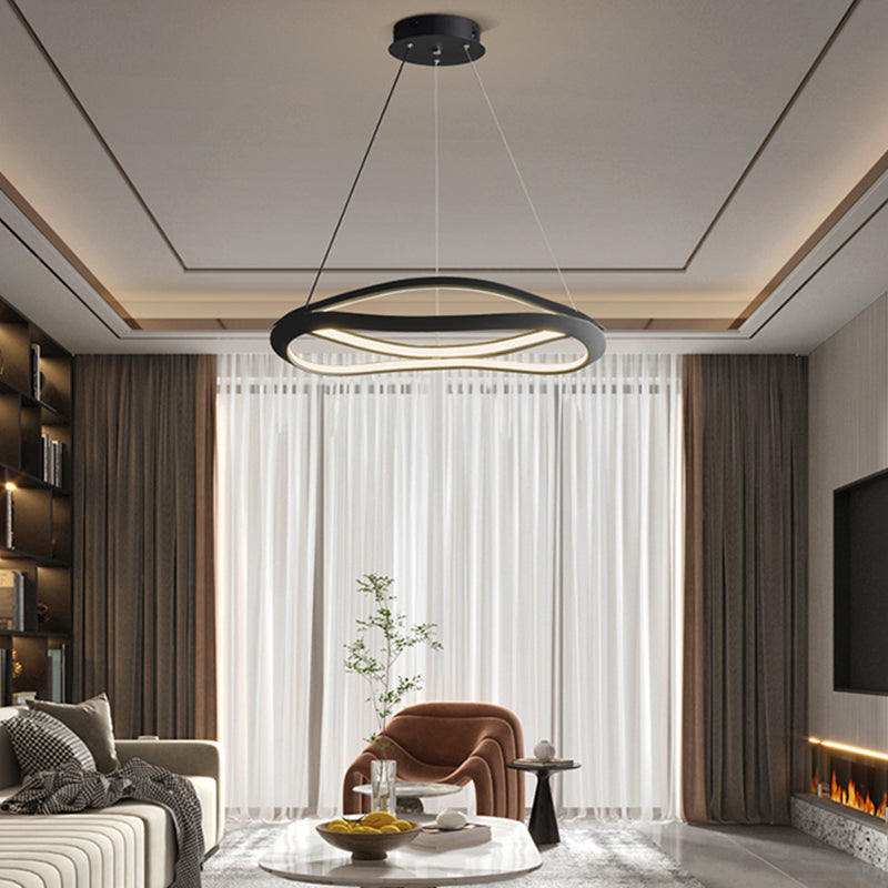 Spiral Shade Metal Kroonluchter Lichten Moderne 2-lichte kroonluchter verlichtingsarmaturen