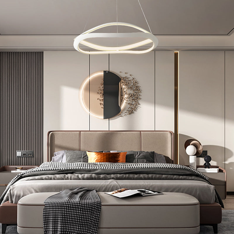 Spiral Shade Metal Kroonluchter Lichten Moderne 2-lichte kroonluchter verlichtingsarmaturen