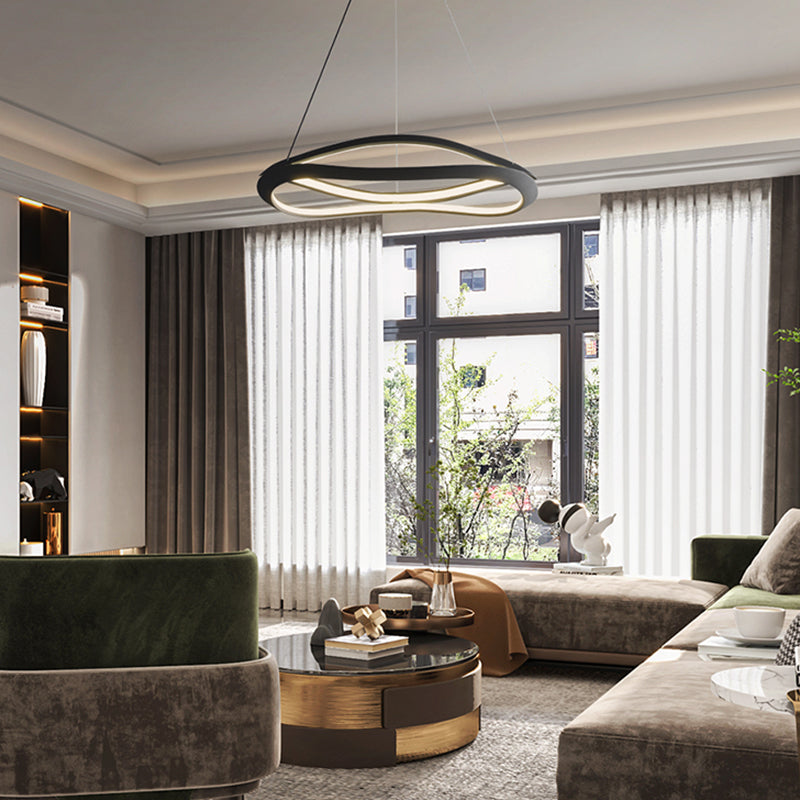 Spiral Shade Metal Kroonluchter Lichten Moderne 2-lichte kroonluchter verlichtingsarmaturen