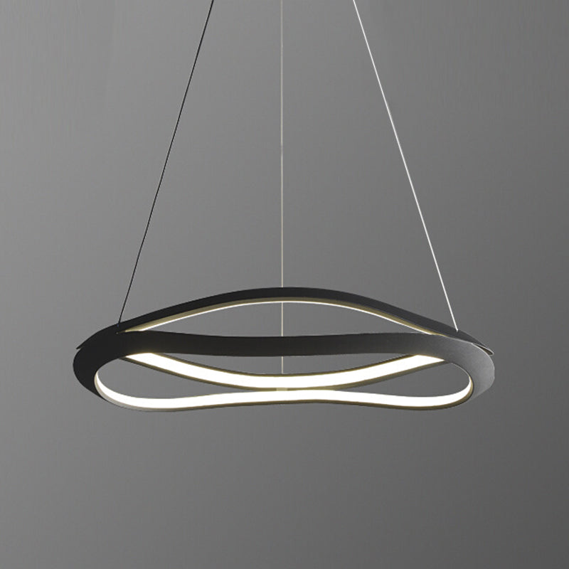 Spiral Shade Metal Kroonluchter Lichten Moderne 2-lichte kroonluchter verlichtingsarmaturen