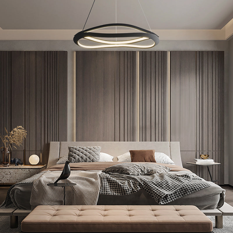 Spiral Shade Metal Kroonluchter Lichten Moderne 2-lichte kroonluchter verlichtingsarmaturen