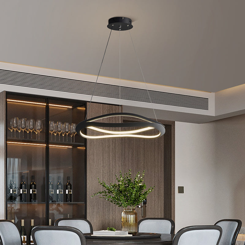 Spiral Shade Metal Kroonluchter Lichten Moderne 2-lichte kroonluchter verlichtingsarmaturen