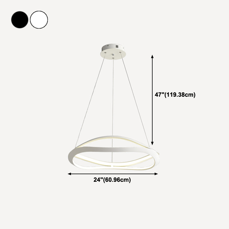 Spiral Shade Metal Kroonluchter Lichten Moderne 2-lichte kroonluchter verlichtingsarmaturen