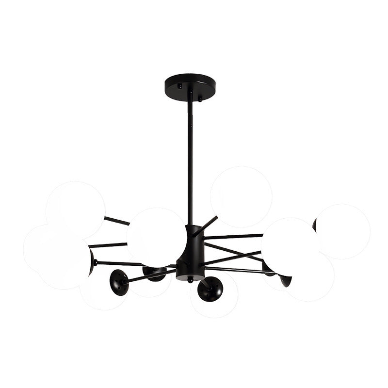 Moderne stijl kroonluchter verlichtingsbevolking bolvormige vorm glas hanglicht voor slaapkamer