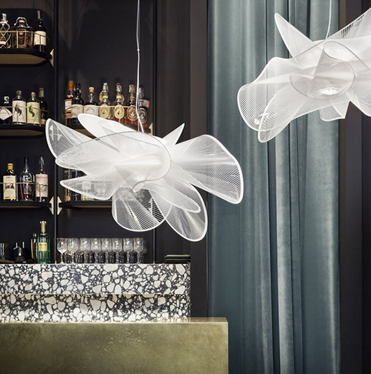 Plastic unieke schaduw hanglampen moderne stijl 1 hoofd hangbevestiging voor slaapkamer