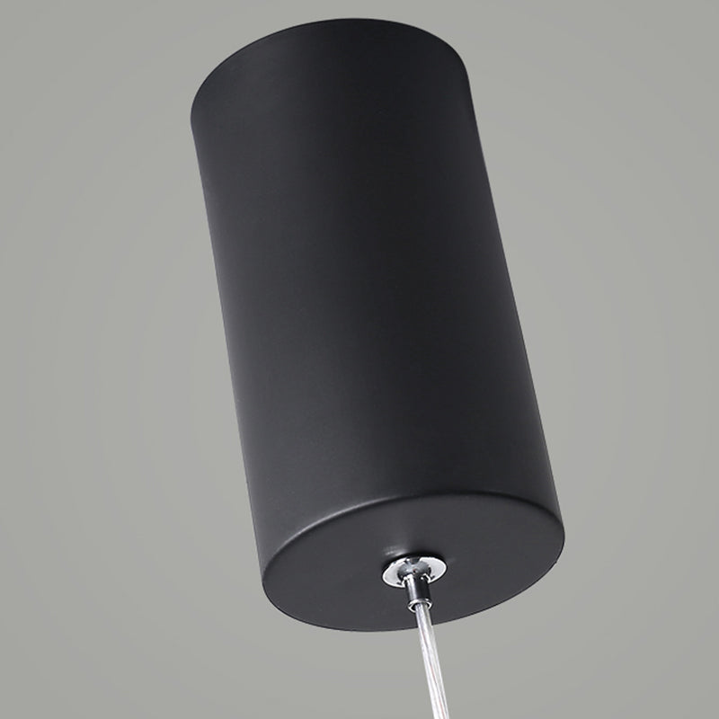 1 licht lineair hangende hangerse moderne stijl metalen hangende verlichting in zwart voor slaapkamer