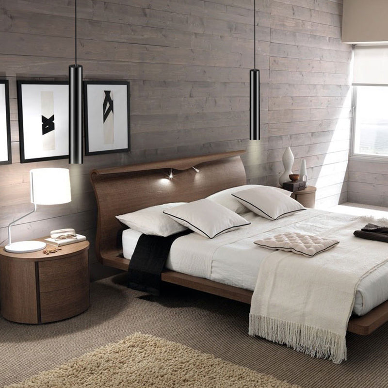 Cilindervorm hanglampen hedendaagse stijl metalen hangende lampen in zwart