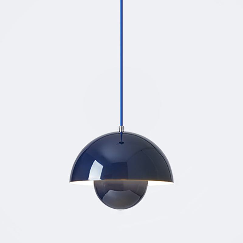 Macaron-stijl hangende verlichtingsarmatuur 1-licht hanger lamp met aluminium voor slaapkamer