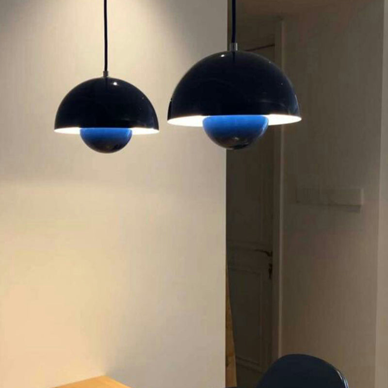 Macaron-stijl hangende verlichtingsarmatuur 1-licht hanger lamp met aluminium voor slaapkamer