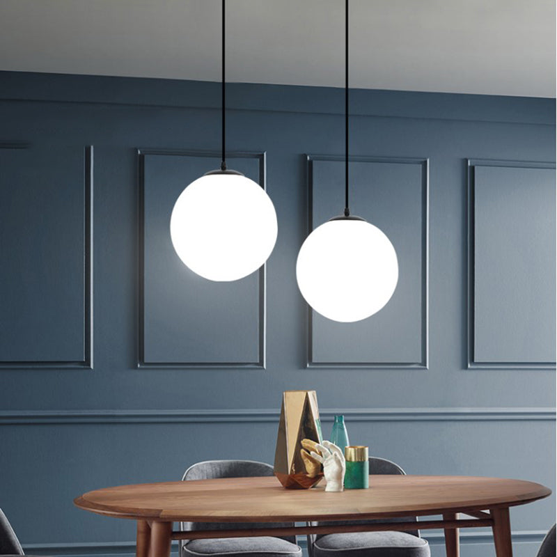 Moderner Stil Kugelform Pendelleuchte Glas 1 Licht anheizen Licht für Esszimmer