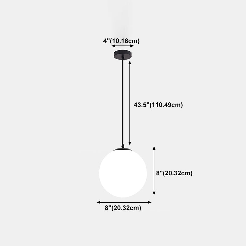 Moderner Stil Kugelform Pendelleuchte Glas 1 Licht anheizen Licht für Esszimmer