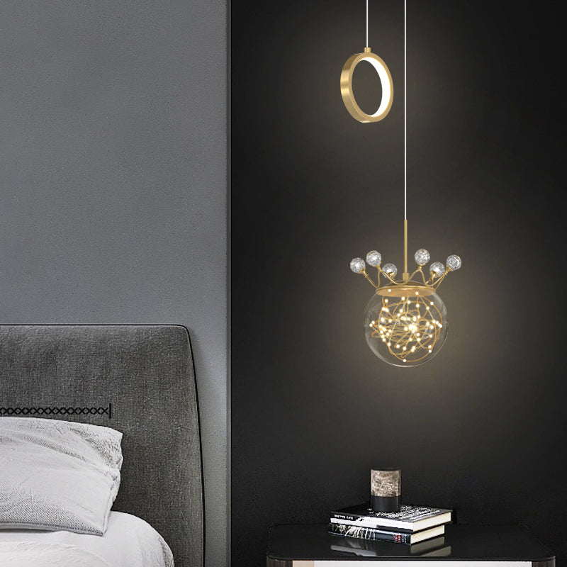 Sphärische Anhängerleuchten zeitgenössischer Metallhängeanhänger Lichter