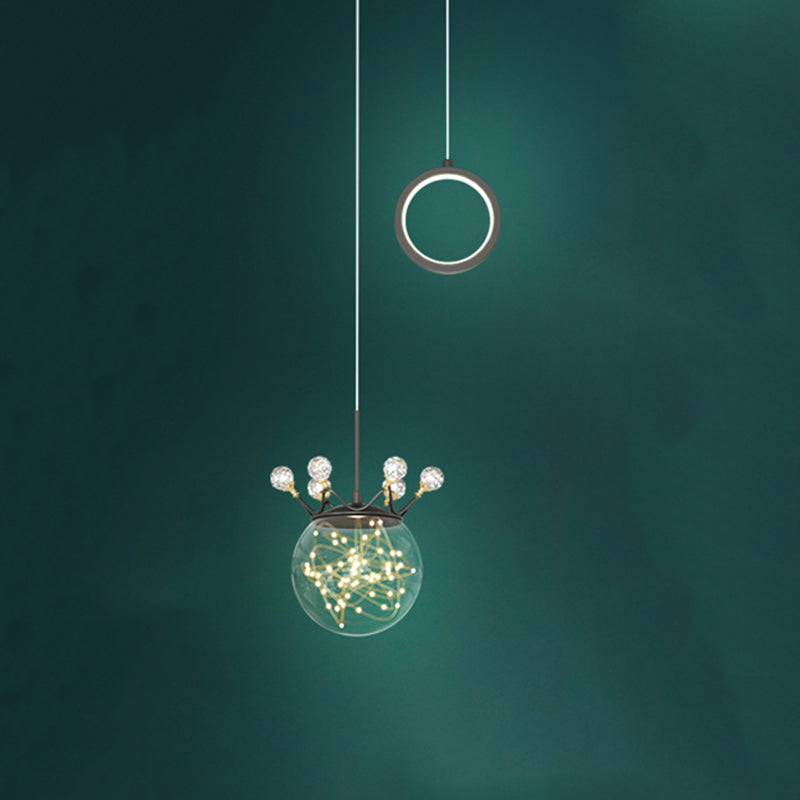 Sphärische Anhängerleuchten zeitgenössischer Metallhängeanhänger Lichter